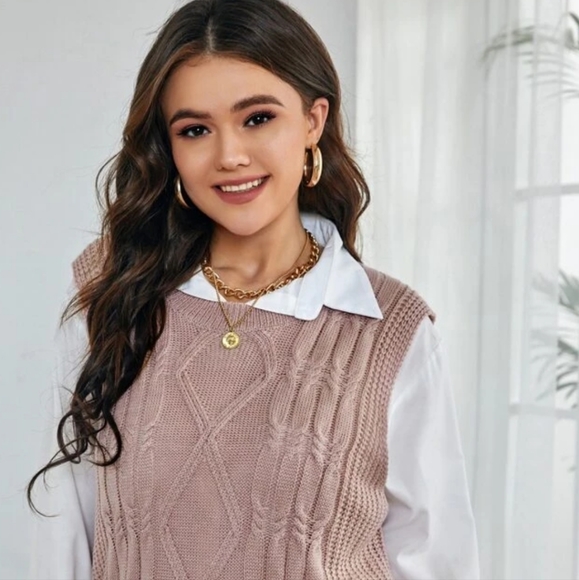 Neiman Marcus Orange Cashmere Sleeveless Sweater - Picture 10 of 11